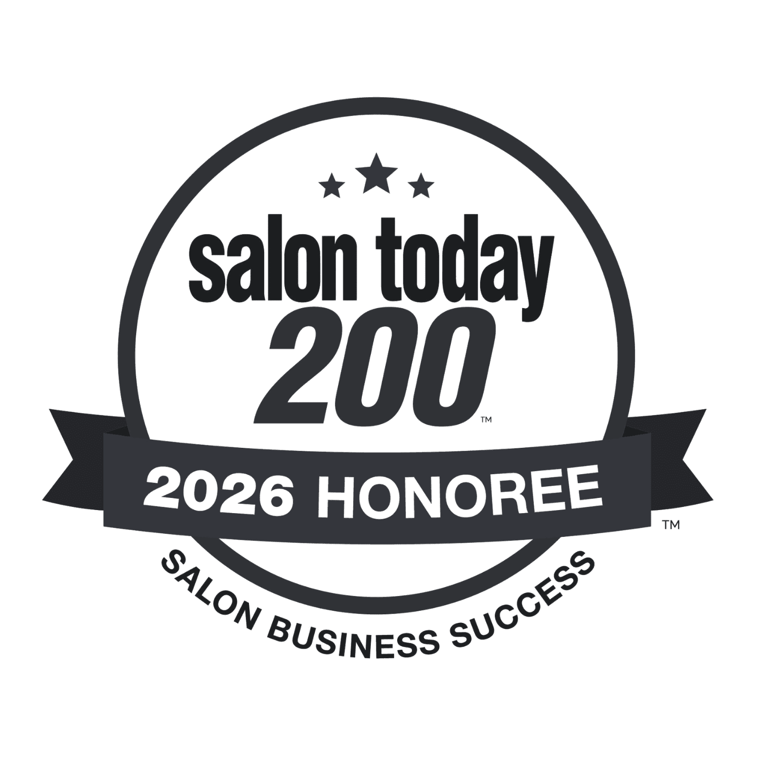 Salon Today 200 Honoree Badge 2026 for Salon Business Success.