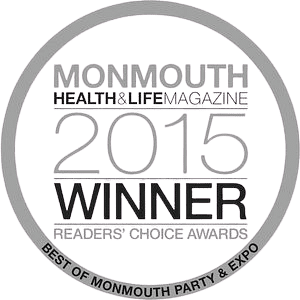 2015 Monmouth Health & Life Magazine Readers' Choice Awards winner badge.