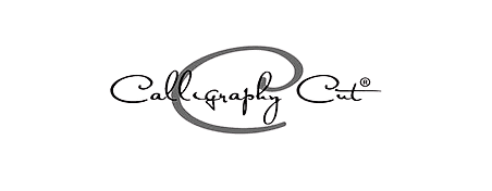 Calligraphy Cut logo in elegant script font.