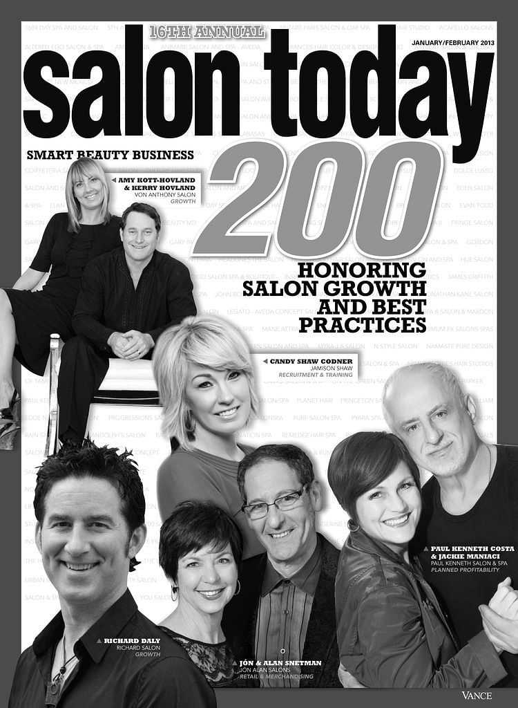 Salon Today magazine cover highlighting salon growth and best practices with featured stylists.