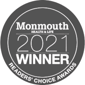Monmouth 2021 Winner badge, Reader's Choice Awards in gray.