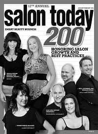 Magazine cover featuring the 17th Annual Salon Today 200, honoring salon growth.