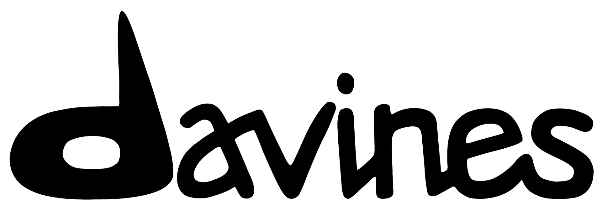 Davines logo in black stylized text on transparent background.