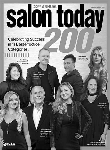 Salon Today magazine cover featuring winners of the annual best-practice awards.