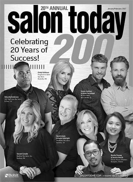 Cover of Salon Today's 20th Annual issue featuring salon industry professionals.